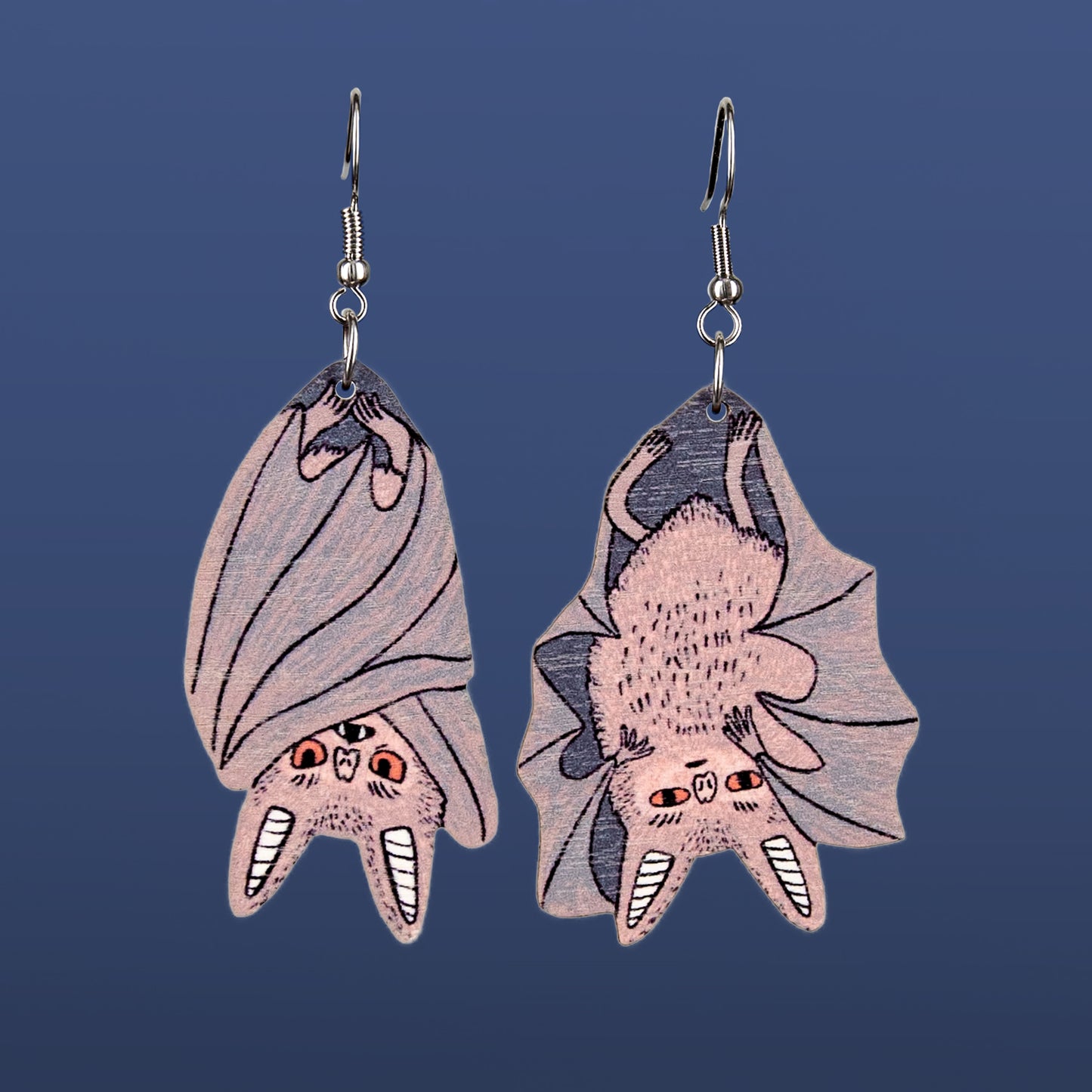 Lepakot L Mauve earrings