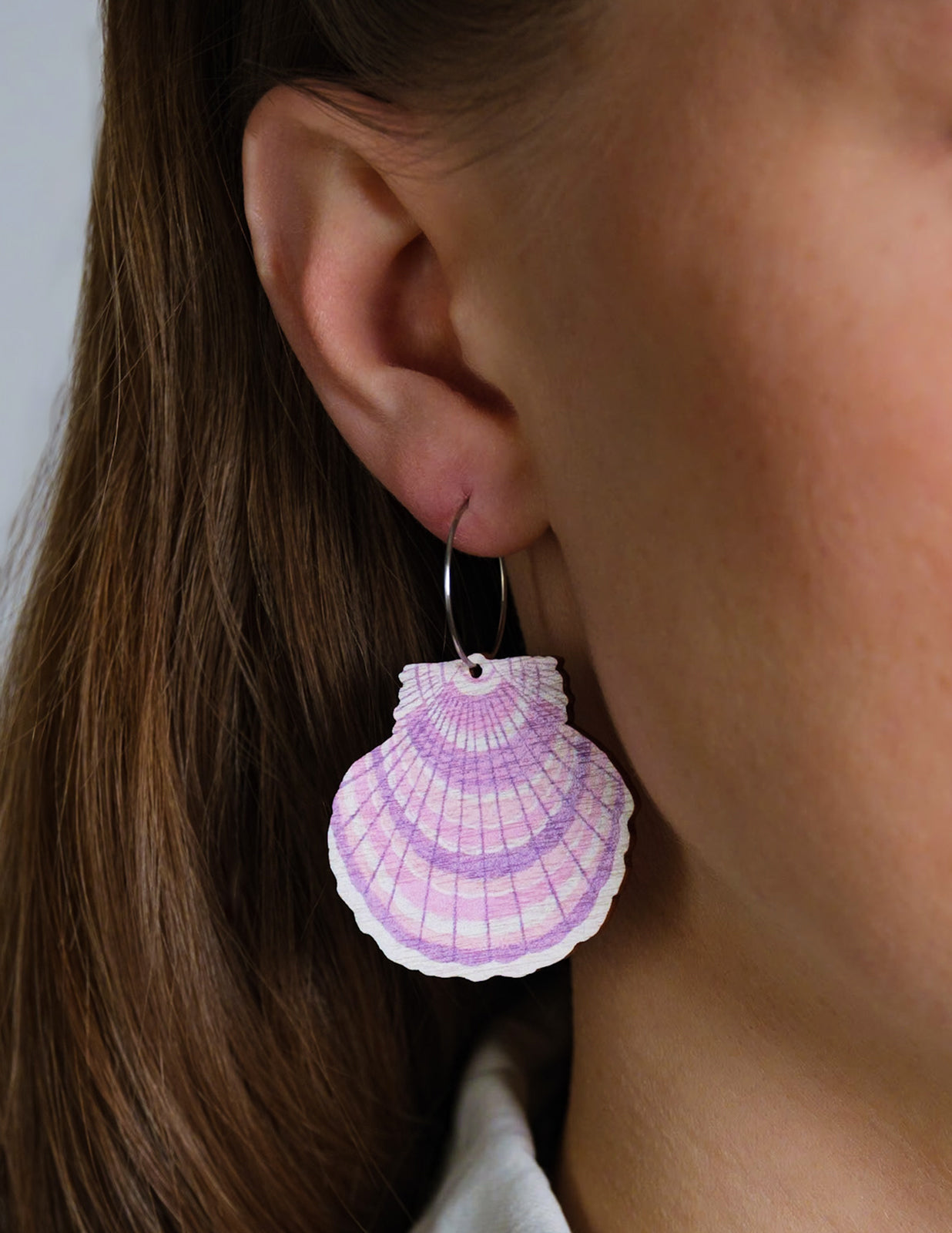 Seashell Purple M earrings