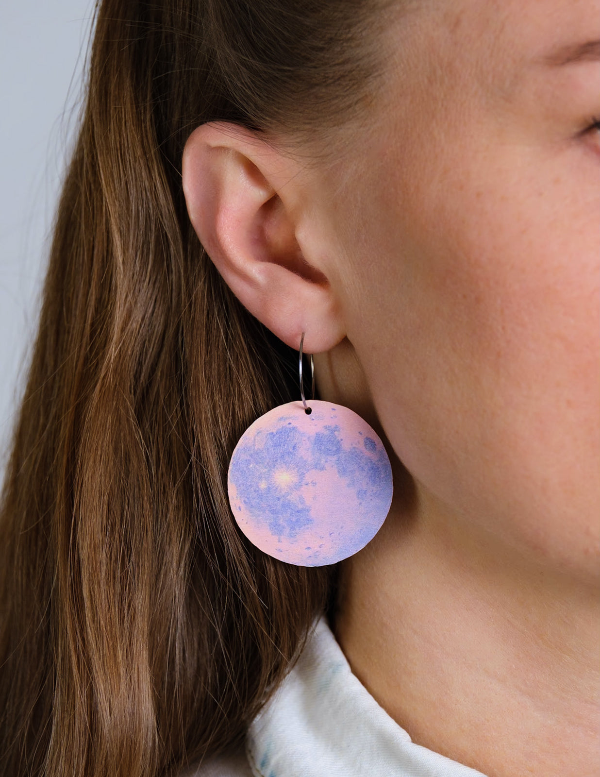 Full Moon Pink LARGE earrings