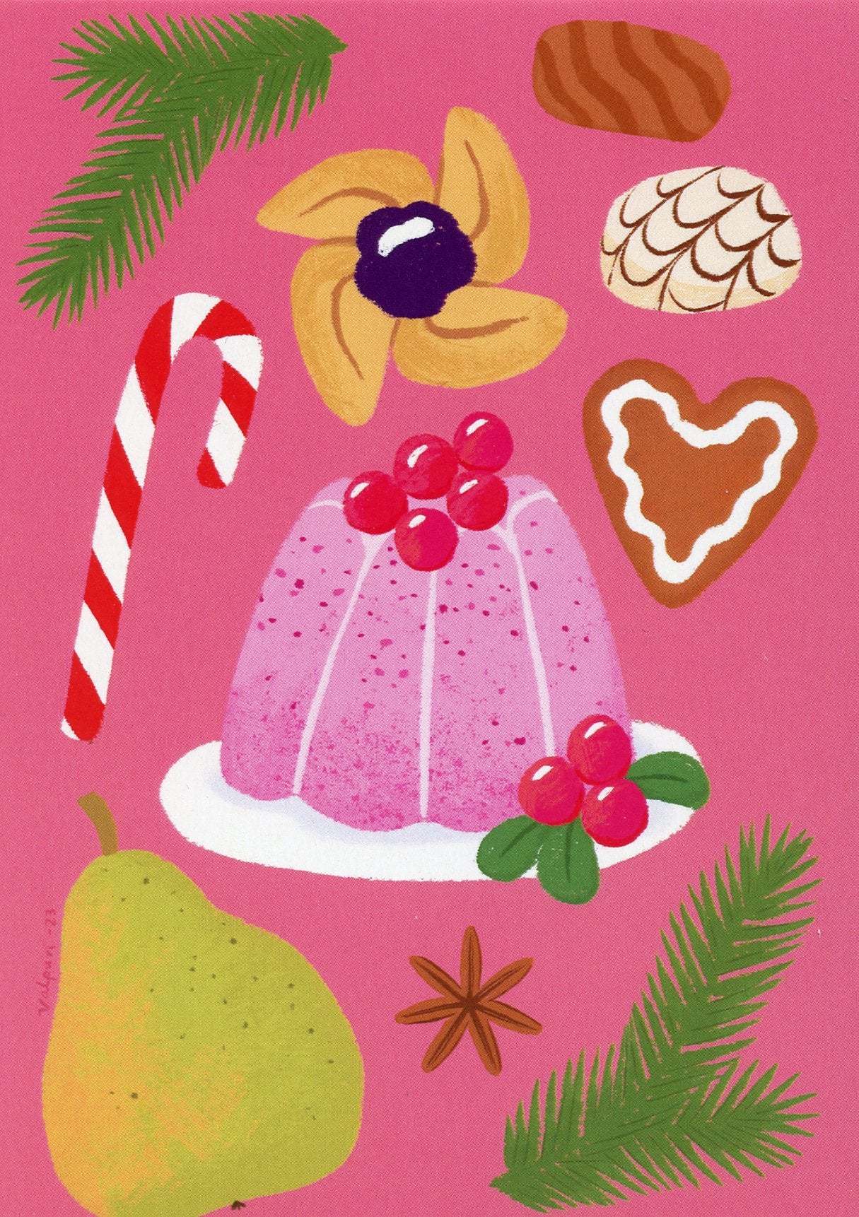 SPECIAL set of 5 Christmas postcards