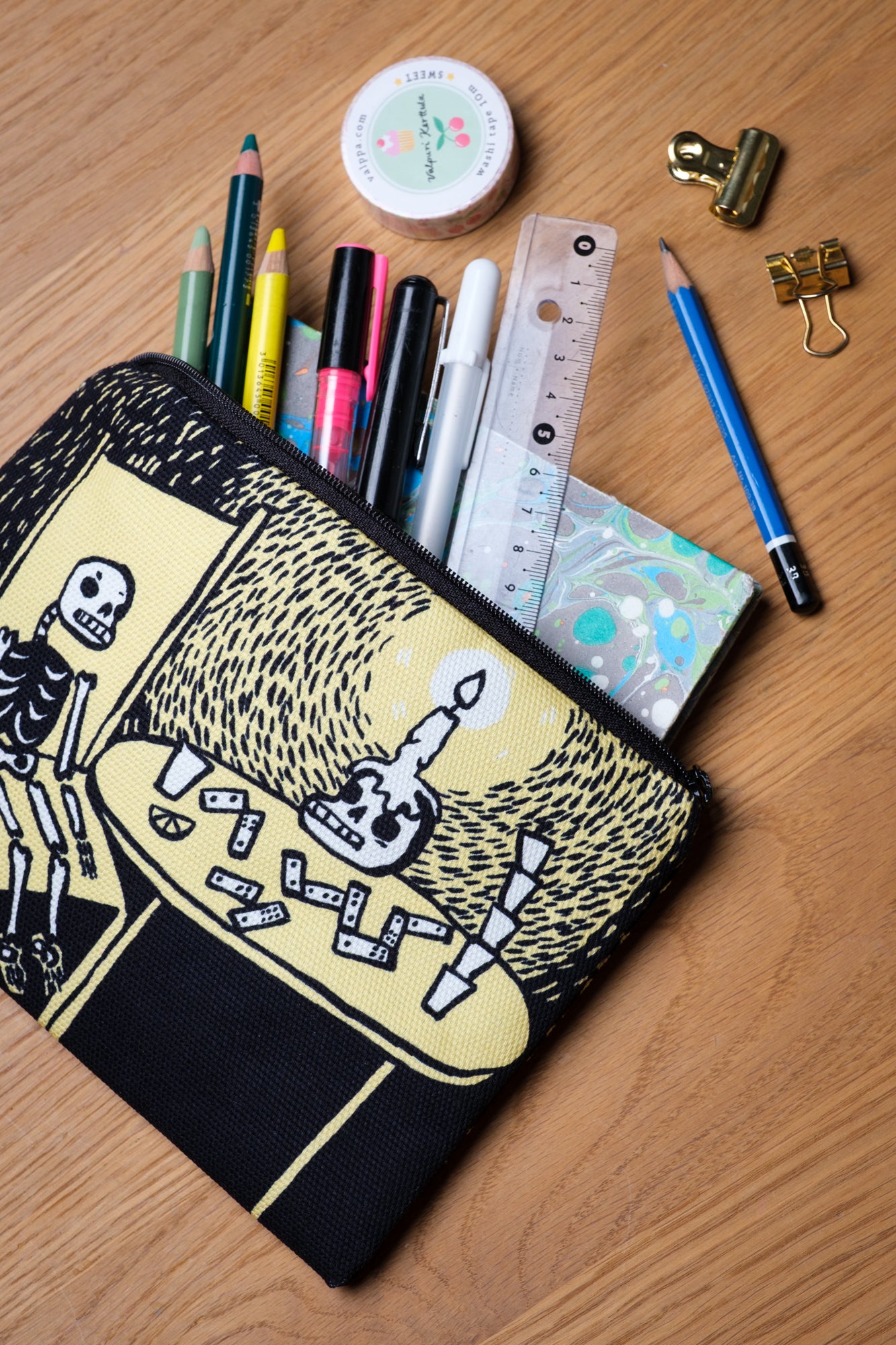 Under The Volcano canvas pencil case