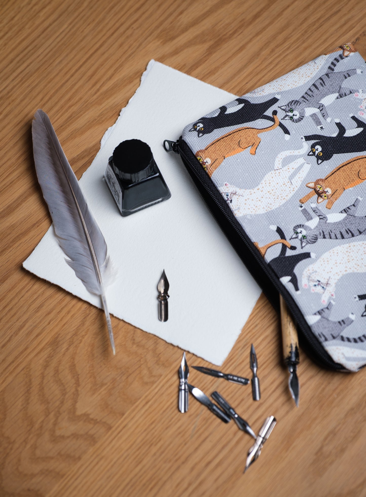 Climbing Cats canvas pencil case