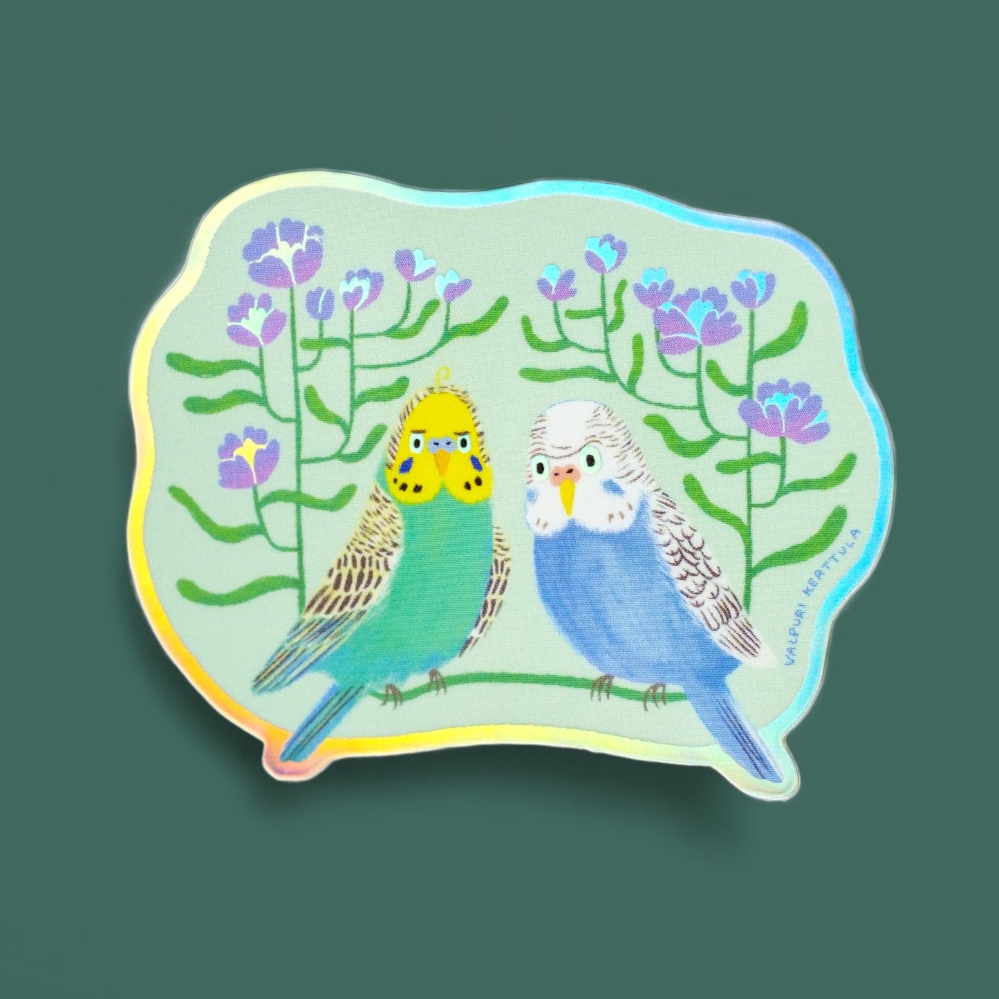 Two Budgies sticker