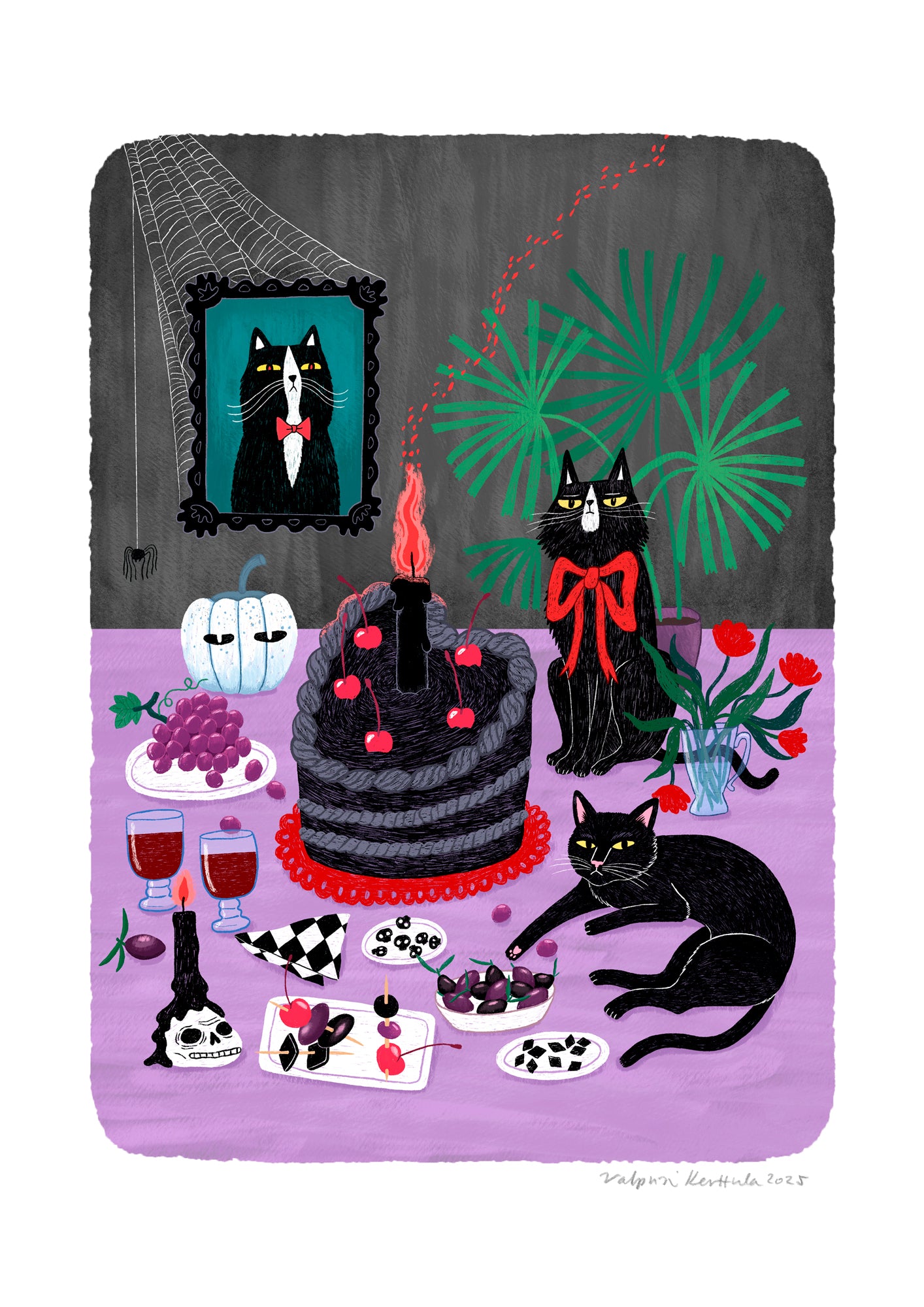 Synkät syntymäpäivät fine art print A4