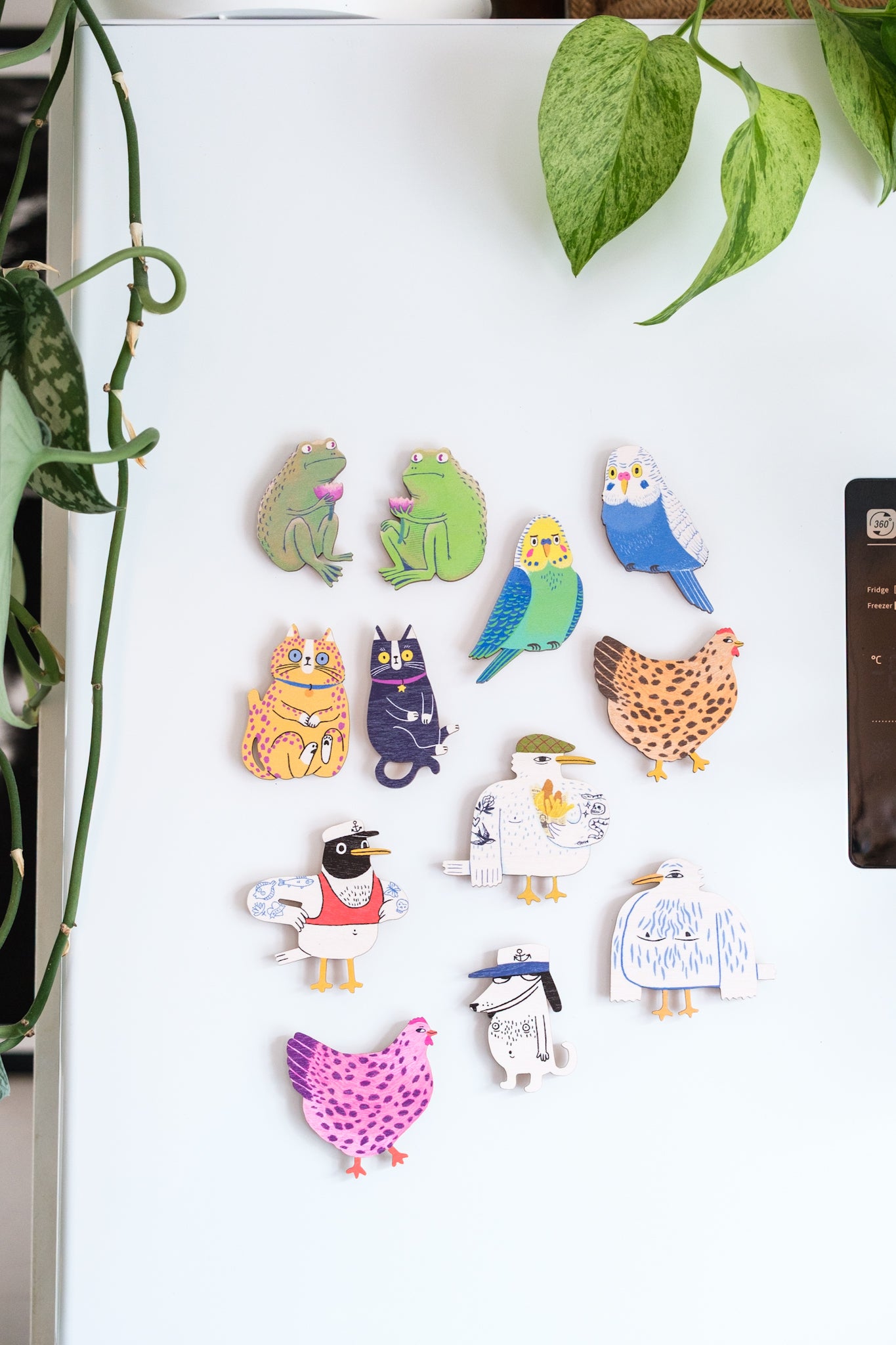 Crafty Chicken Pink magnet