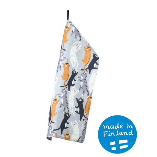 Climbing Cats kitchen towel