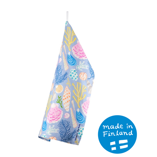 Seashells Blue kitchen towel
