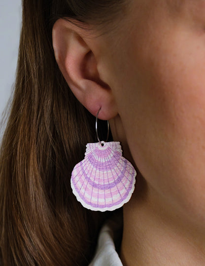 Seashell Purple M earrings