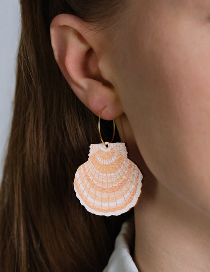 Seashell Orange earrings