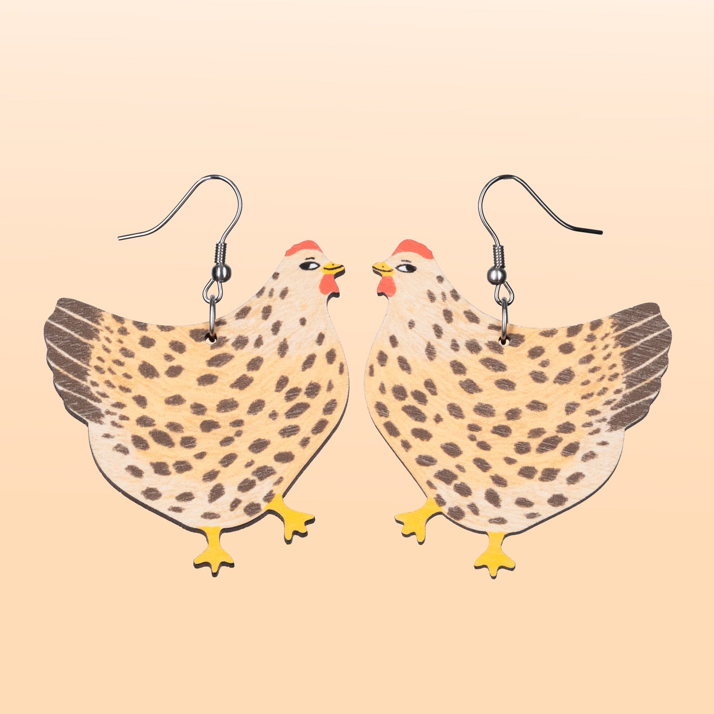 Crafty Chicken Tan earrings