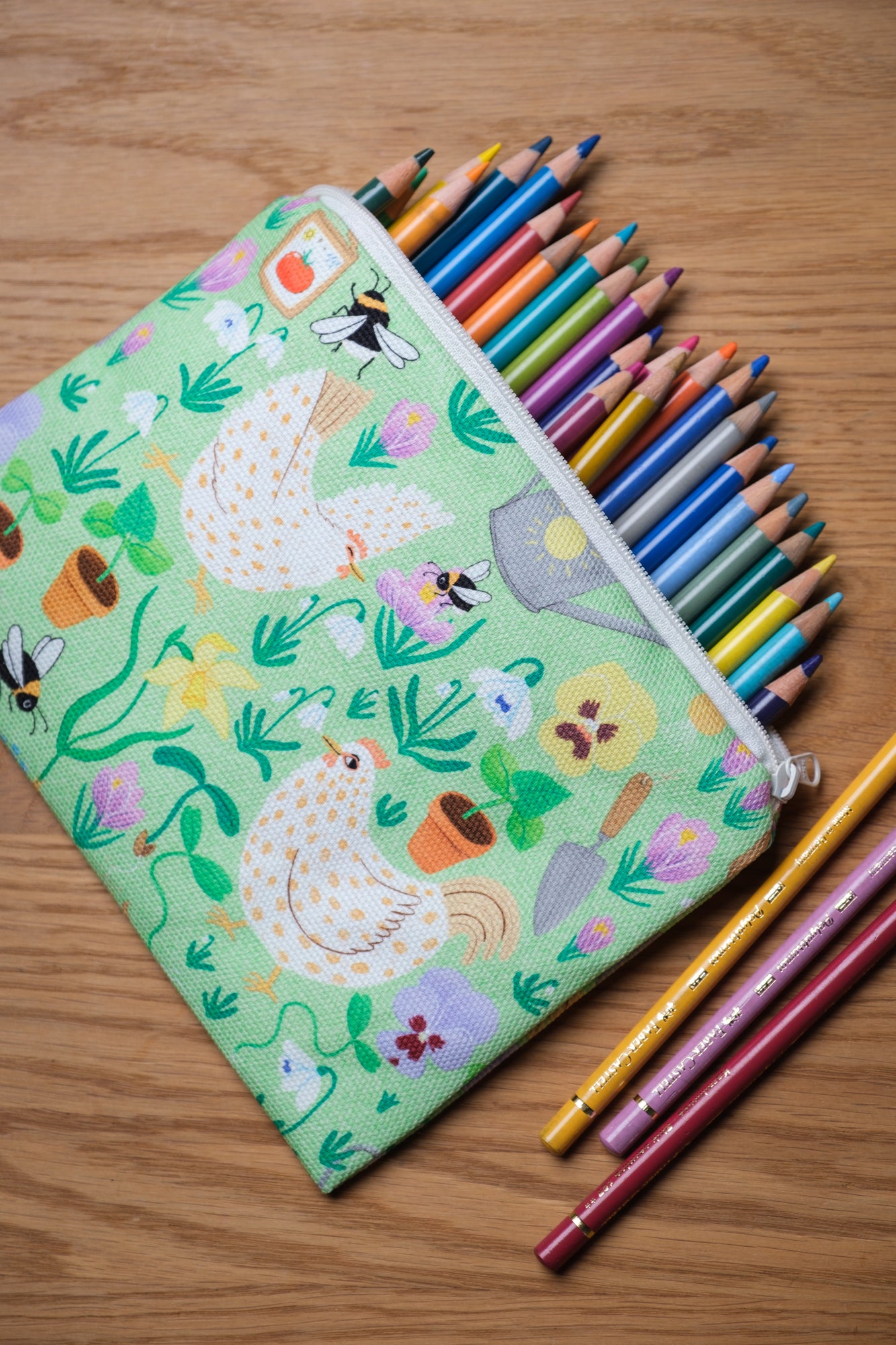 Springtime canvas pencil case