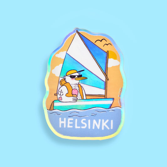 Optimistic Gull Helsinki sticker