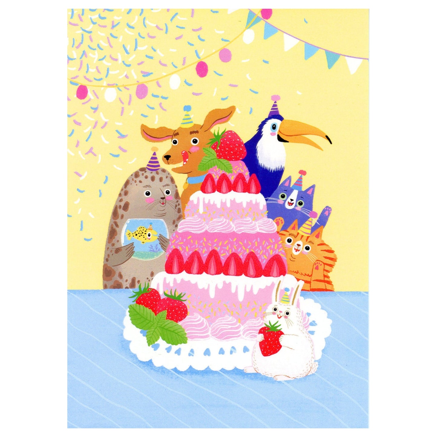 Birthday Cake postcard