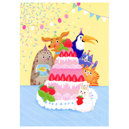 Birthday Cake postcard