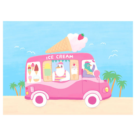 Ice Cream Van postcard