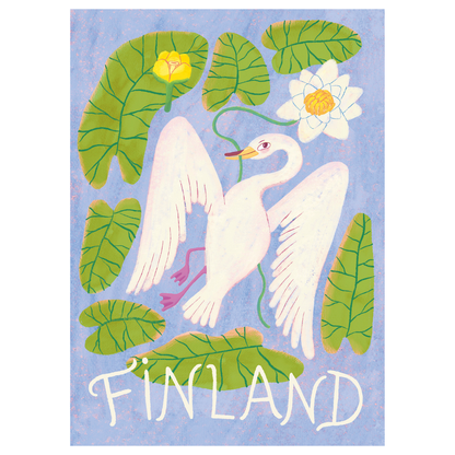 Finland Swan postcard