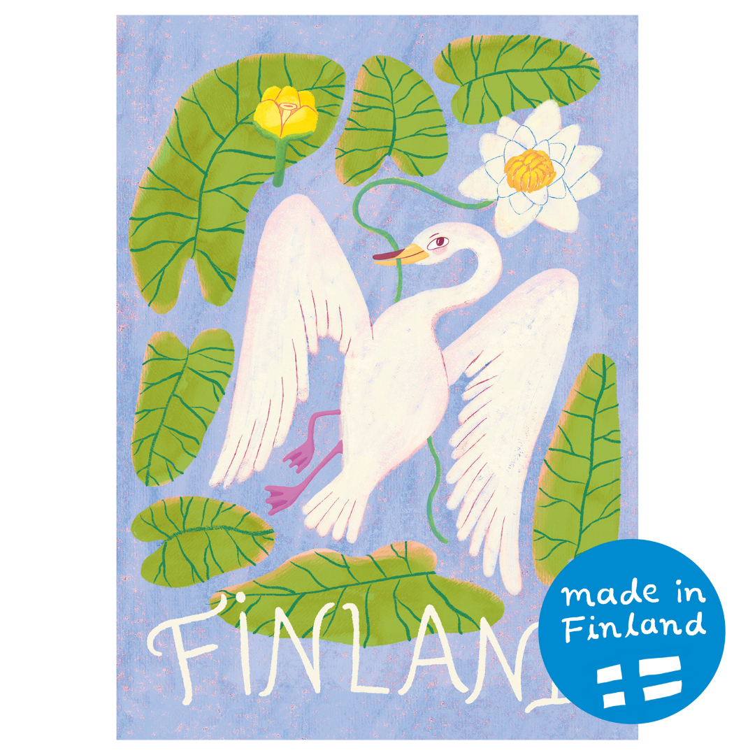 Finland Swan postcard