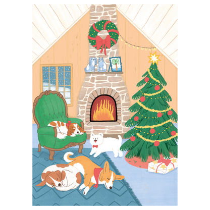 Koirien joulu postcard