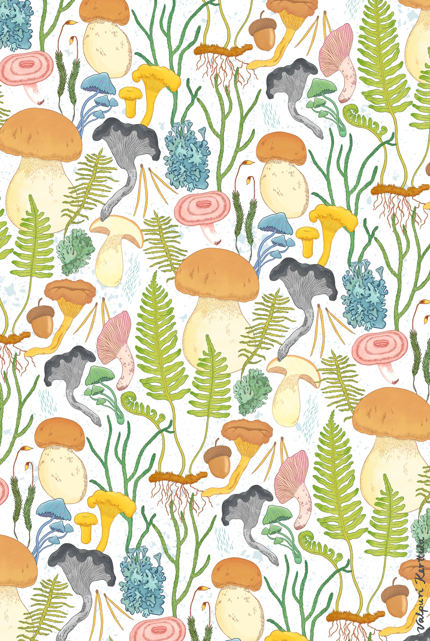 Mushroom Forest kitchen towel