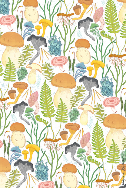 Mushroom Forest kitchen towel