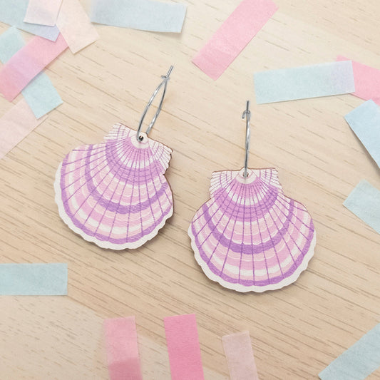 Seashell Purple earrings