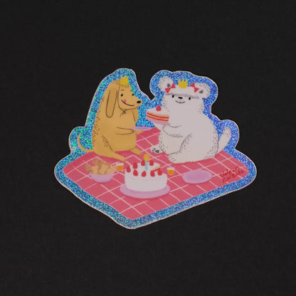 Doggy Picnic sticker